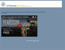 Tablet Screenshot of climatechange.com.au